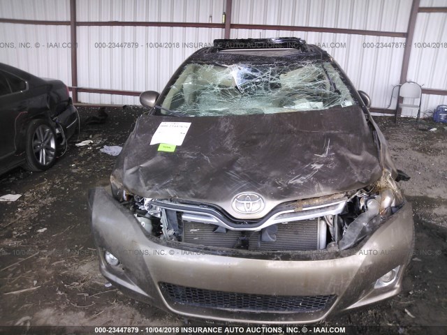 4T3ZK3BB8AU032418 - 2010 TOYOTA VENZA BROWN photo 6