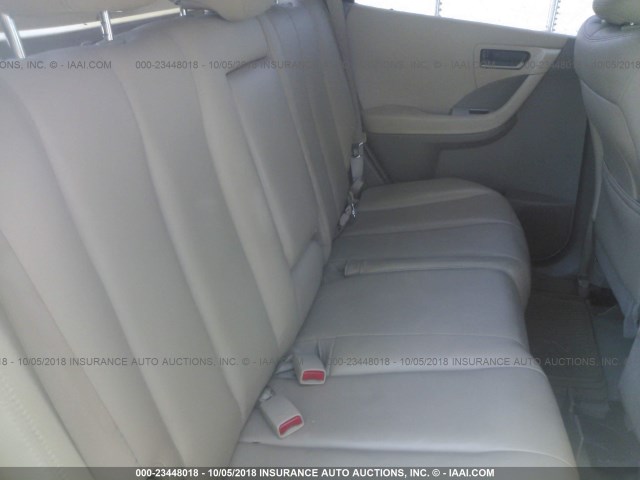 JN8AZ08W34W304420 - 2004 NISSAN MURANO SL/SE GOLD photo 8