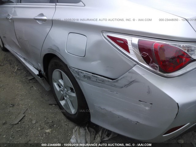 KMHEC4A42BA000662 - 2011 HYUNDAI SONATA HYBRID SILVER photo 6