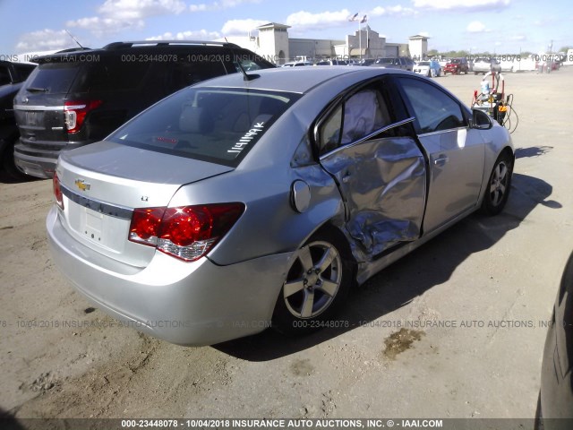 1G1PC5SBXE7267994 - 2014 CHEVROLET CRUZE LT SILVER photo 4