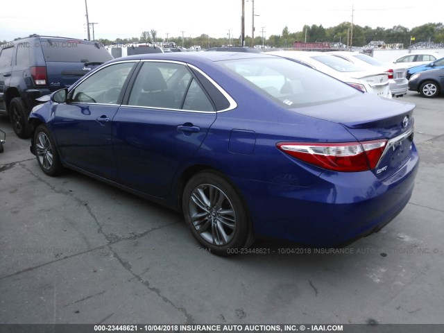 4T1BF1FK0FU891975 - 2015 TOYOTA CAMRY LE/XLE/SE/XSE 蓝色 照片 3
