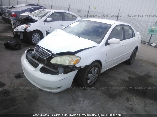 1NXBR32E55Z493419 - 2005 TOYOTA COROLLA CE/LE/S WHITE photo 2