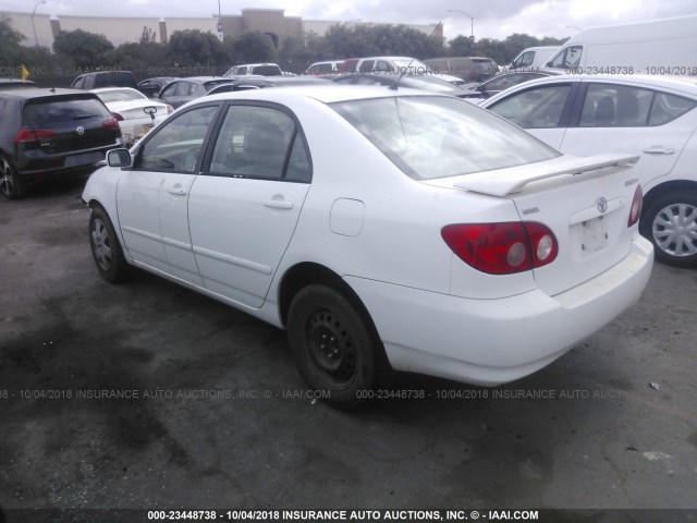 1NXBR32E55Z493419 - 2005 TOYOTA COROLLA CE/LE/S WHITE photo 3