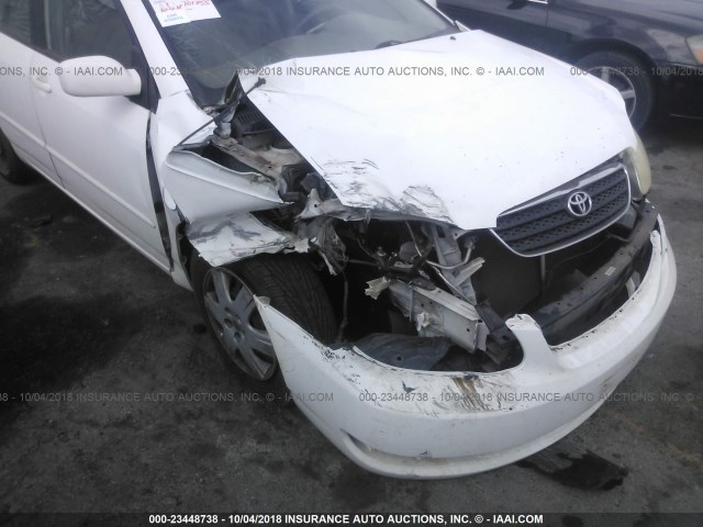 1NXBR32E55Z493419 - 2005 TOYOTA COROLLA CE/LE/S WHITE photo 6