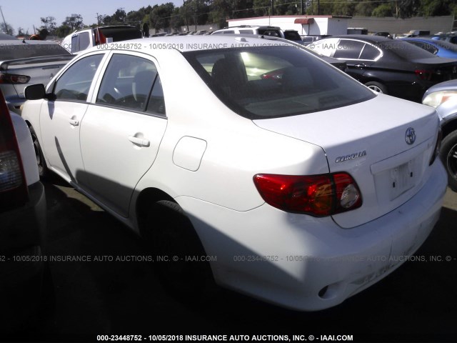 JTDBL40E899084869 - 2009 TOYOTA COROLLA LE/XLE WHITE photo 3