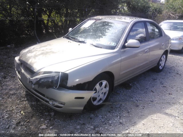 KMHDN46D96U239838 - 2006 HYUNDAI ELANTRA GLS/GT/LIMITED BEIGE photo 2