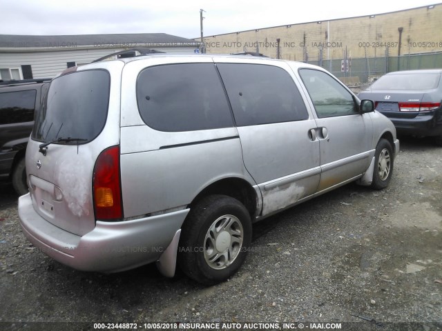 4N2XN11T7YD834962 - 2000 NISSAN QUEST SE/GLE/GXE SILVER photo 4