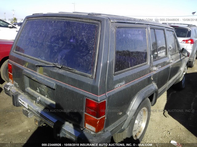 1J4FJ58L4KL424120 - 1989 JEEP CHEROKEE LAREDO BLACK photo 4