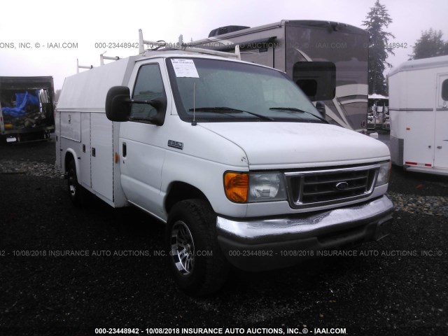 1FDSE35LX6HA73042 - 2006 FORD ECONOLINE E350 SUPER DUTY CTWAY VAN WHITE photo 1