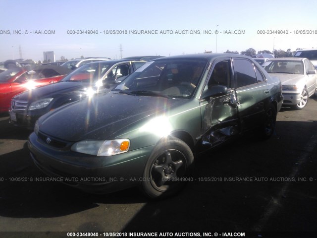 1NXBR12E6YZ308318 - 2000 TOYOTA COROLLA VE/CE/LE 绿色 照片 2