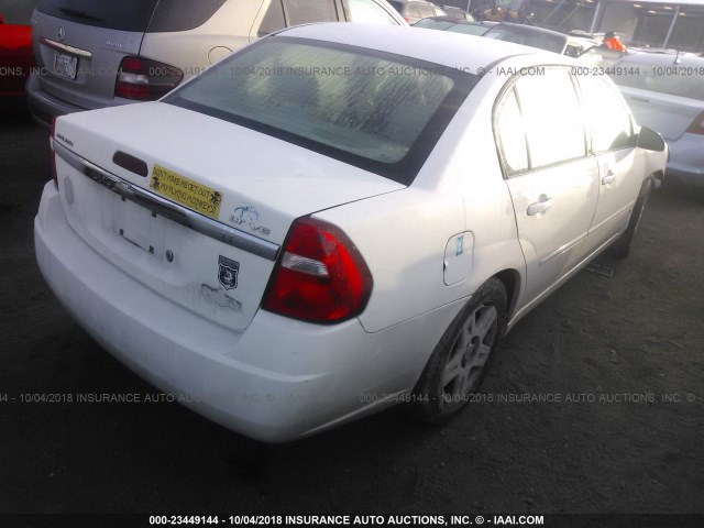 1G1ZT58N78F130502 - 2008 CHEVROLET MALIBU LT/CLASSIC WHITE photo 4