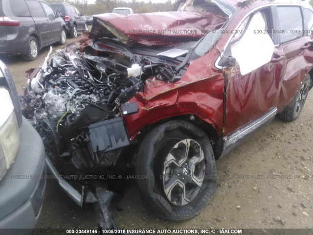 2HKRW2H93JH660705 - 2018 HONDA CR-V TOURING ORANGE photo 2