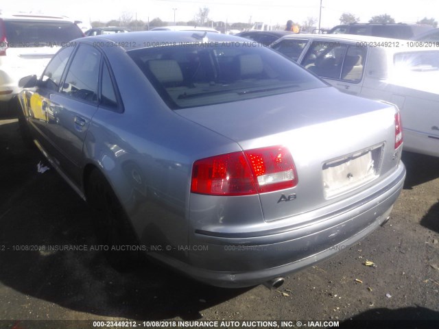 WAULL44EX6N019441 - 2006 AUDI A8 4.2 QUATTRO SILVER photo 3