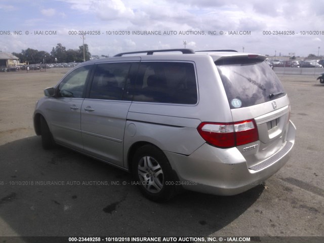 5FNRL38747B428425 - 2007 HONDA ODYSSEY EXL SILVER photo 3