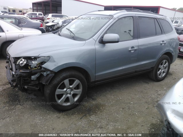 5NMSH13E97H020188 - 2007 HYUNDAI SANTA FE SE/LIMITED Light Blue photo 2