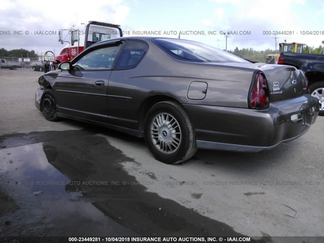 2G1WW12E329355124 - 2002 CHEVROLET MONTE CARLO LS BROWN photo 3