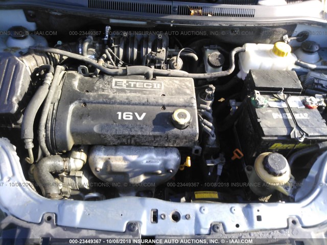 KL1TD56677B146265 - 2007 CHEVROLET AVEO LS Light Blue photo 10