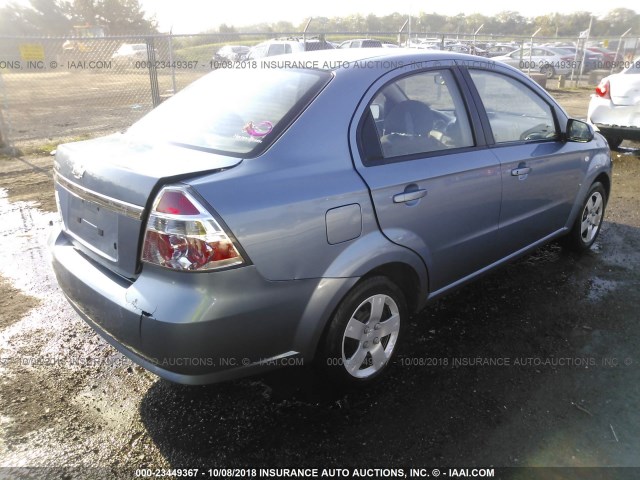 KL1TD56677B146265 - 2007 CHEVROLET AVEO LS Light Blue photo 4
