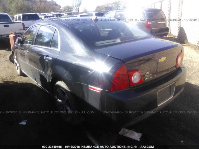 1G1ZC5E03CF100236 - 2012 CHEVROLET MALIBU 1LT BLACK photo 3