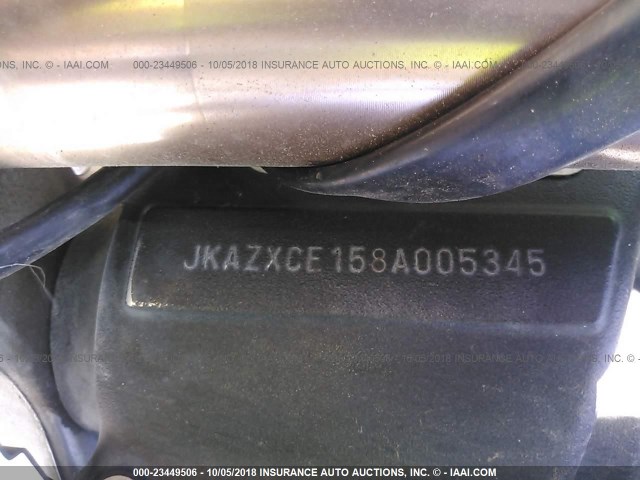 JKAZXCE158A005345 - 2008 KAWASAKI ZX1000 E GREEN photo 10