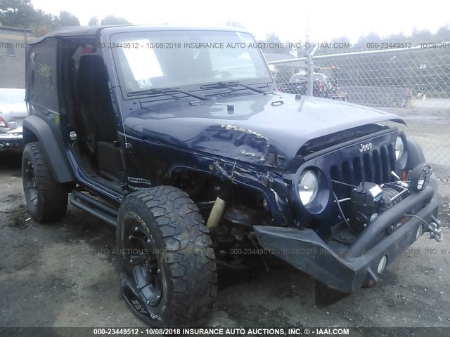 1C4AJWAG7DL610207 - 2013 JEEP WRANGLER SPORT Dark Blue photo 6