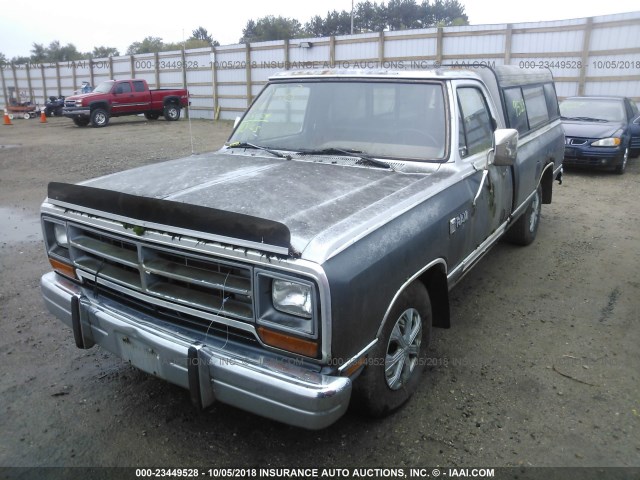 1B7HD14T4HS403142 - 1987 DODGE D-SERIES D150 SILVER photo 2