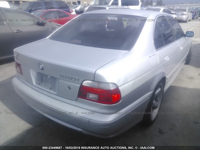 WBADT43401GX21486 - 2001 BMW 525 I AUTOMATIC SILVER photo 4