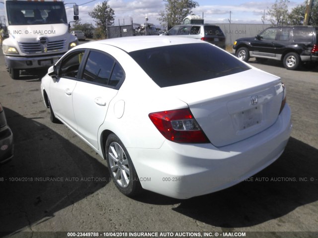 2HGFB2F94CH505028 - 2012 HONDA CIVIC EXL 白色 照片 3