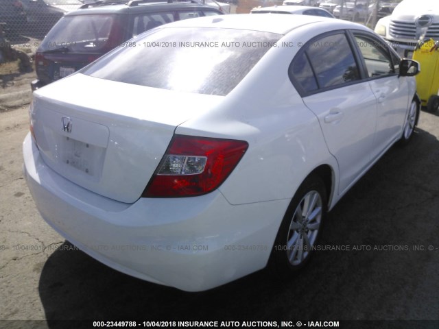 2HGFB2F94CH505028 - 2012 HONDA CIVIC EXL 白色 照片 4