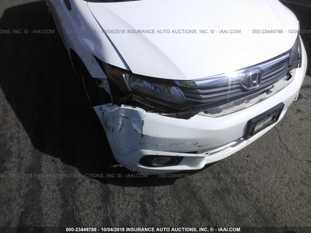 2HGFB2F94CH505028 - 2012 HONDA CIVIC EXL 白色 照片 6