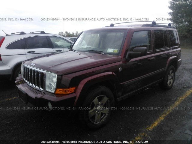 1J8HG48N08C155866 - 2008 JEEP COMMANDER SPORT MAROON photo 2