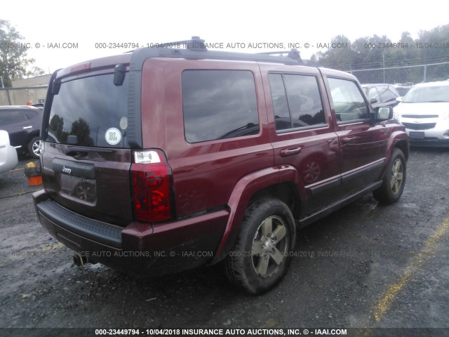 1J8HG48N08C155866 - 2008 JEEP COMMANDER SPORT მუქწითელი ფოტო 4