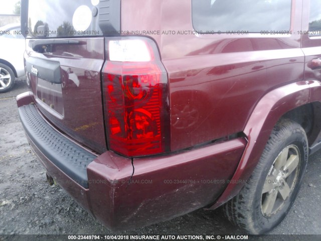 1J8HG48N08C155866 - 2008 JEEP COMMANDER SPORT მუქწითელი ფოტო 6