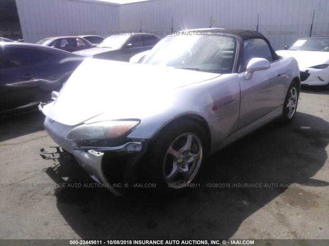 JHMAP11413T000517 - 2003 HONDA S2000 SILVER photo 2