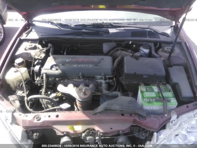 4T1BE30K65U399635 - 2005 TOYOTA CAMRY LE/XLE/SE MAROON photo 10
