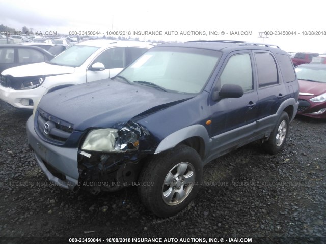 4F2CU09172KM40902 - 2002 MAZDA TRIBUTE LX/ES BLUE photo 2