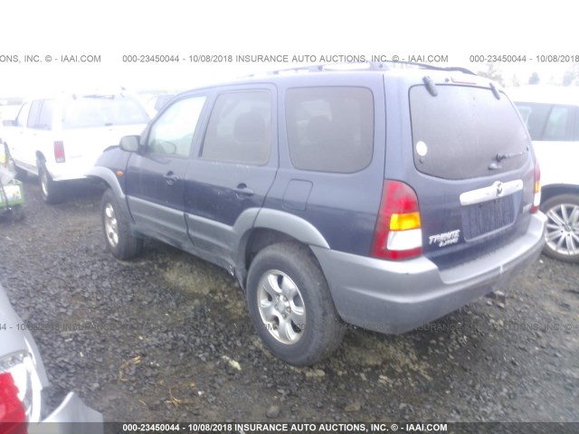 4F2CU09172KM40902 - 2002 MAZDA TRIBUTE LX/ES BLUE photo 3