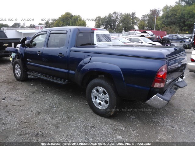 5TEMU52N65Z009935 - 2005 TOYOTA TACOMA DOUBLE CAB LONG BED BLUE photo 3