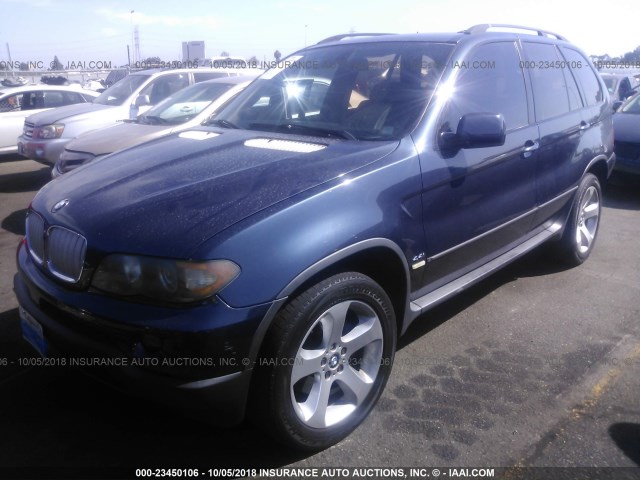 5UXFB53515LV11648 - 2005 BMW X5 4.4I Dark Blue photo 2