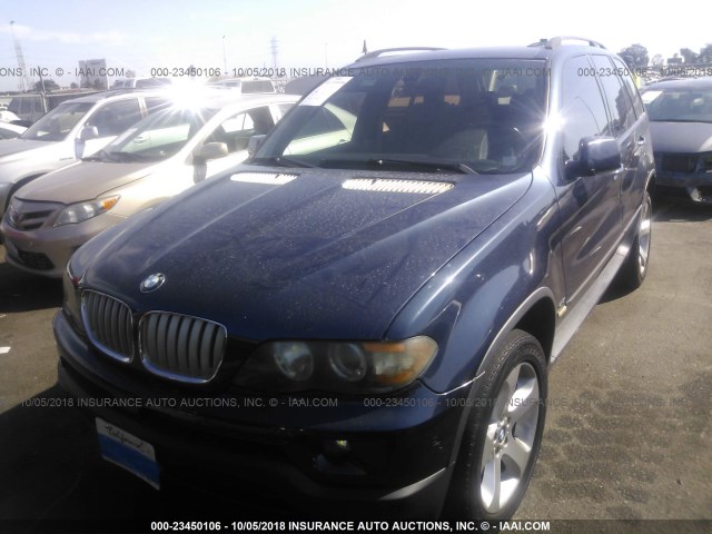 5UXFB53515LV11648 - 2005 BMW X5 4.4I Dark Blue photo 6