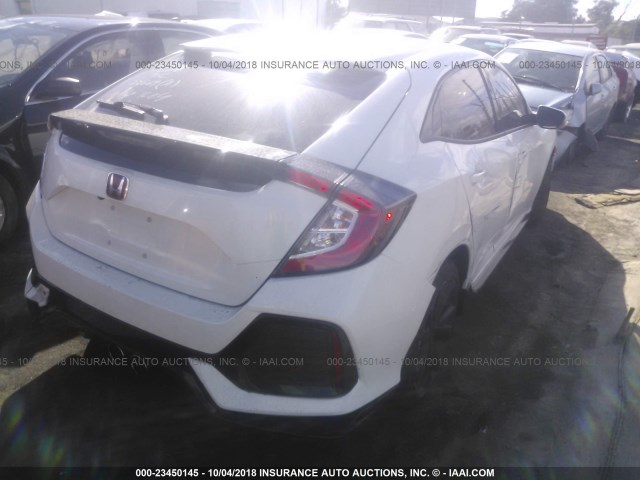 SHHFK7G4XJU201928 - 2018 HONDA CIVIC SPORT WHITE photo 4