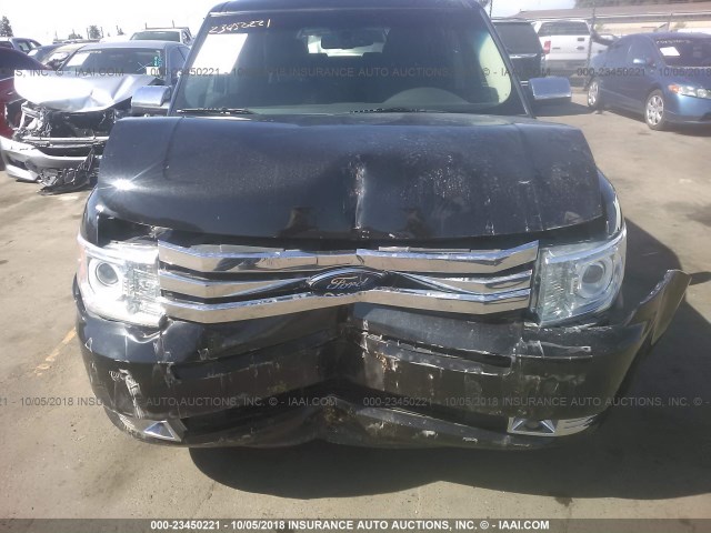 2FMGK5DC0BBD27800 - 2011 FORD FLEX LIMITED BLACK photo 6