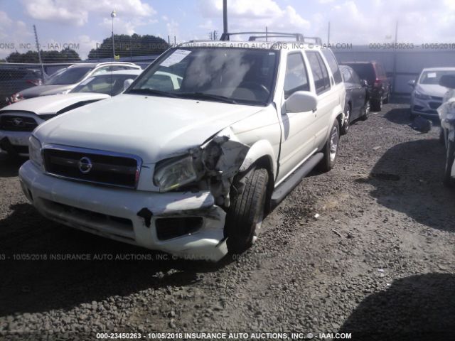 JN8DR09X62W662712 - 2002 NISSAN PATHFINDER LE/SE WHITE photo 2