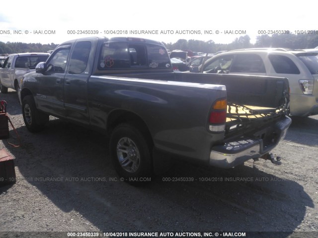 5TBRN34133S378997 - 2003 TOYOTA TUNDRA ACCESS CAB SR5 GRAY photo 3