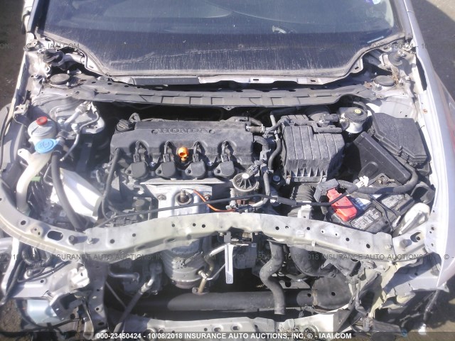 2HGFA1F69BH535787 - 2011 HONDA CIVIC LX-S SILVER photo 10