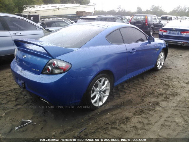 KMHHN66F48U280699 - 2008 HYUNDAI TIBURON GT/SE/GT LIMITED BLUE photo 4