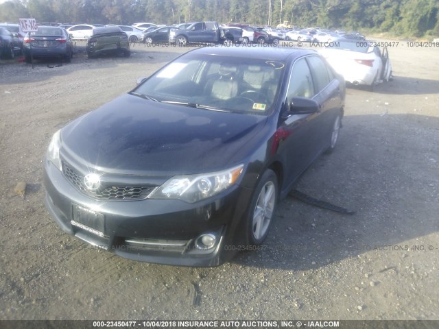 4T1BF1FKXCU145125 - 2012 TOYOTA CAMRY SE/LE/XLE BLACK photo 2
