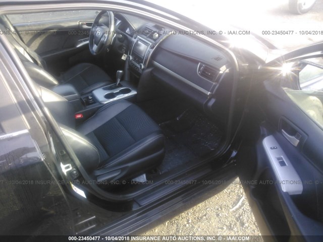 4T1BF1FKXCU145125 - 2012 TOYOTA CAMRY SE/LE/XLE BLACK photo 5