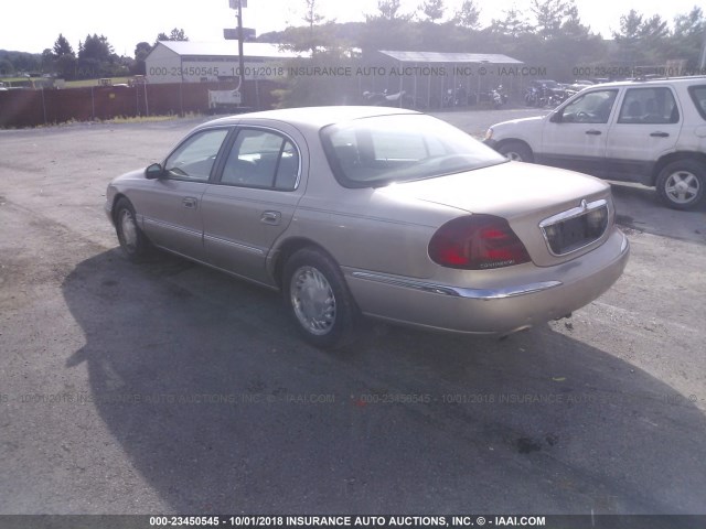 1LNFM97VXWY618789 - 1998 LINCOLN CONTINENTAL  GOLD photo 3