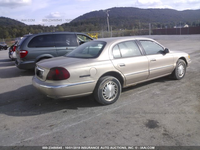 1LNFM97VXWY618789 - 1998 LINCOLN CONTINENTAL  GOLD photo 4